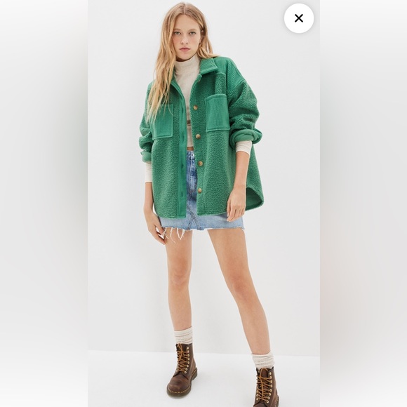 Ae cozy sherpa shacket Clearance